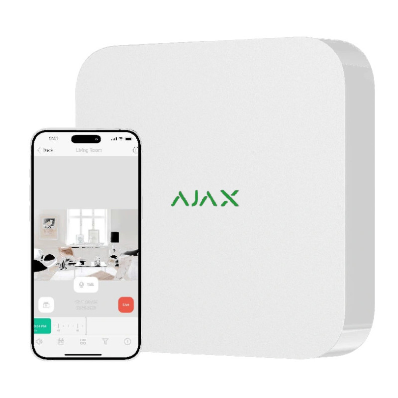 Відеореєстратор Ajax NVR (16ch) (8EU) white Відеореєстратор Ajax NVR (16ch) (8EU) white