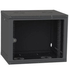 Шкаф телекоммуникационный двери стекло (черный) IPCOM 12U 600x600 купить, цена, фото