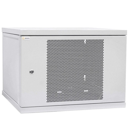 Шкаф телекоммуникационная дверь перфорация (серая) IPCOM 12U 600x600 - Купить в Харькове | Мир Безопасности