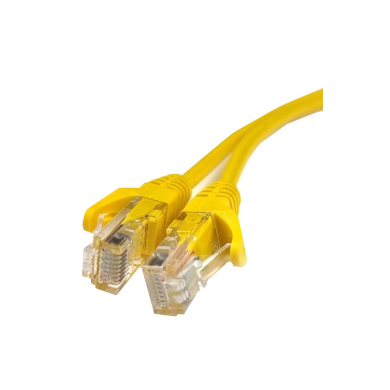 Патч-корд литий жовтий 5е UTP RJ45 1м