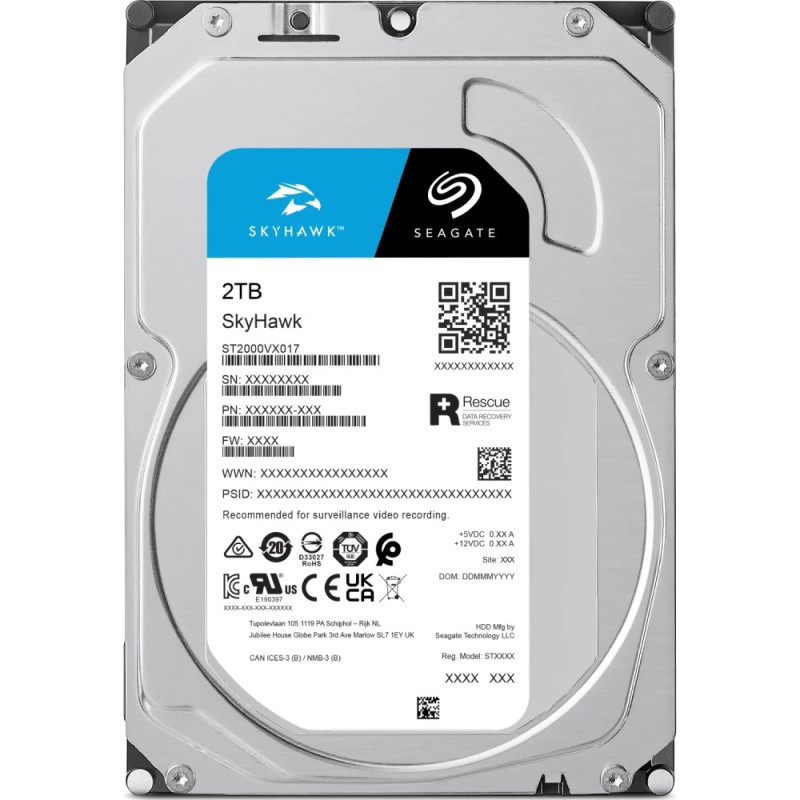 Жесткий диск внутренний Seagate SkyHawk ST2000VX017 2Тб