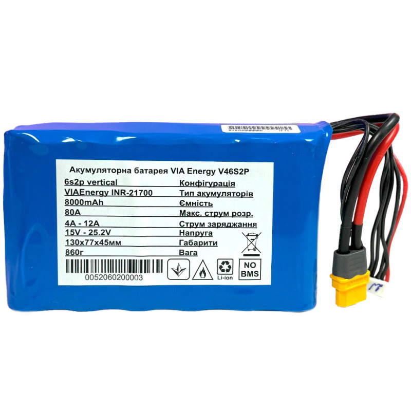 Аккумуляторная литиевая батарея VIA Energy V46S2P