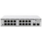 Коммутатор 16 портов управляемый MikroTik CSS318-16G-2S+IN