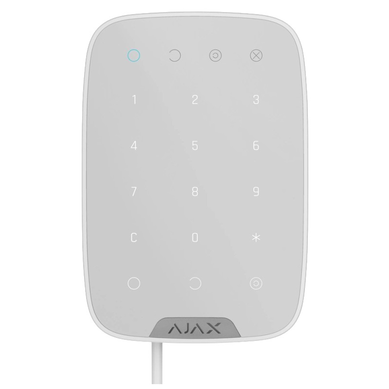 Дротова сенсорна клавіатура Ajax Keypad Fibra white