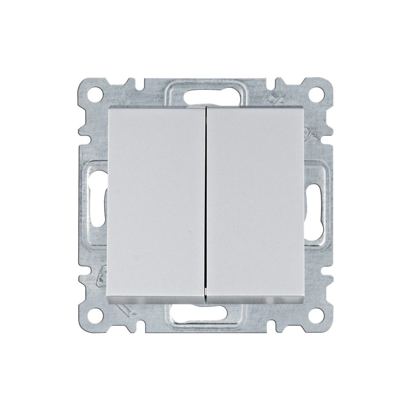 Вимикач Hager Lumina WL0052 2-кл. універсальний