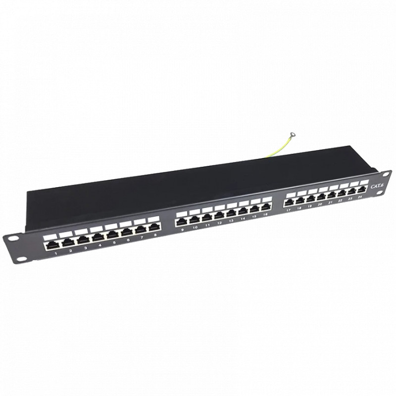STP патч-панель EServer 24 порта 1U 19" модульная (без модулей)