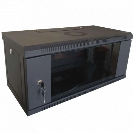 Коммутационная шкафа настенная разборная черная Hypernet WMNC-350-4U-FLAT-BLACK - Купить в Харькове | Мир Безопасности