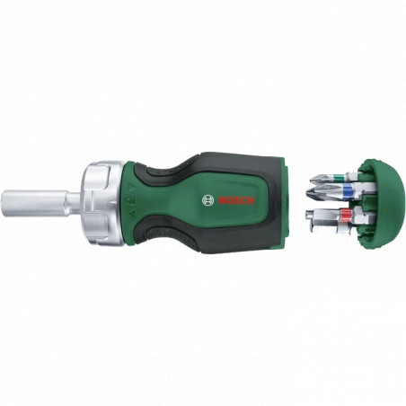 викрутка Bosch Stubby (1600A027PK) з тріскачкою + 6 біт - Купити в Україні | Світ Безпеки