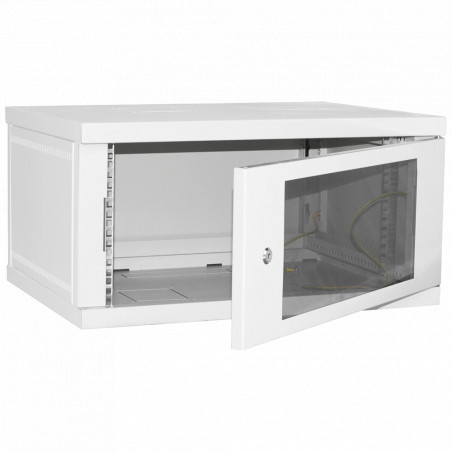 Шкаф телекомунікаційний скло IPCOM СН-4U-060х035-ДС-7035 (RAL7035) - Купити в Україні | Світ Безпеки