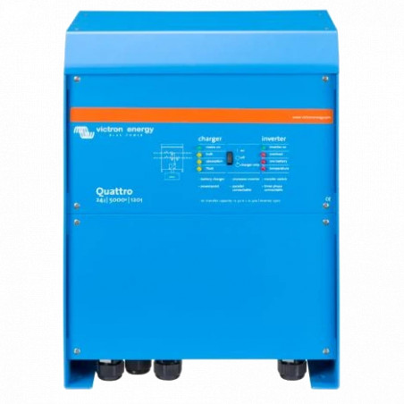 инвертор VictronEnergy Quattro 24/5000/120-100/100 однофазная чистая синусоида - Купить в Харькове | Мир Безопасности