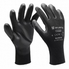 Перчатки монтажные Wurth Black PU р.9 - Купить в Харькове | Мир Безопасности