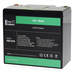 Літієва акумуляторна батарея Full Energy FEG-1218 12В 18А•г - Купити в Україні | Світ Безпеки