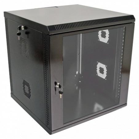 Шафа акрилове скло чорна 19"12U, 600х600х640 мм - Купити в Україні | Світ Безпеки