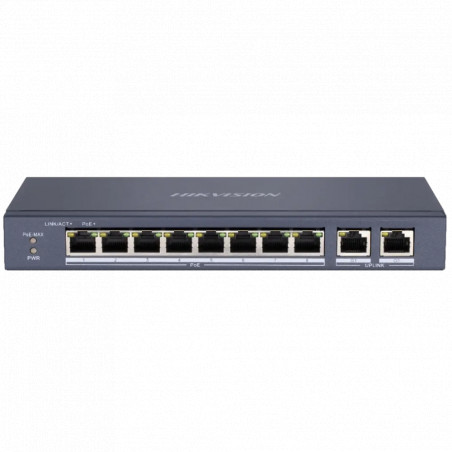комутатор 8 портів некерований Hikvision DS-3E0310P-E/M(B) PoE - Купити в Україні | Світ Безпеки