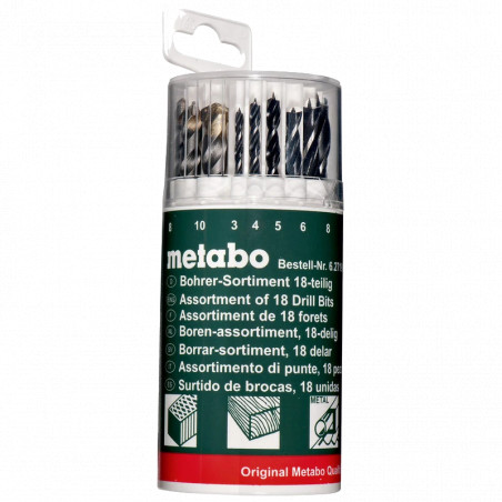 Набір свердл Metabo 18 предм. (627190000) - Купити в Україні | Світ Безпеки