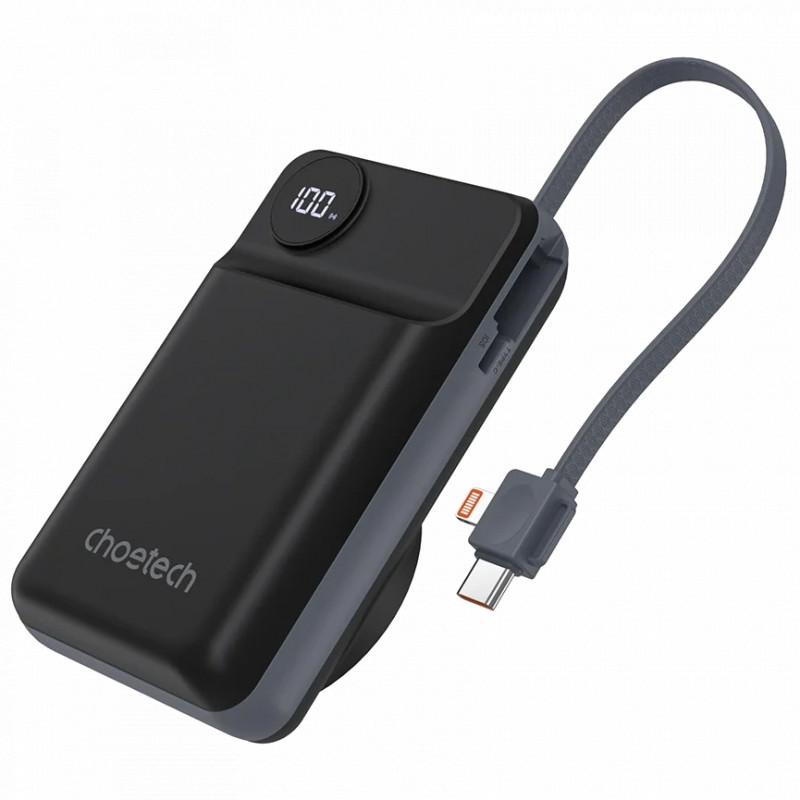 Повербанк Choetech B696 20 000мА•год Black з магнітною зарядкою