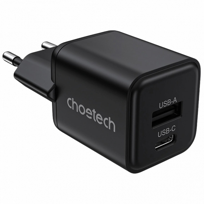 Адаптер Choetech PD5012 mini Black PD30W GAN A+C