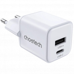 адаптер Choetech PD5012 mini White PD30W GAN A+C - Купити в Україні | Світ Безпеки