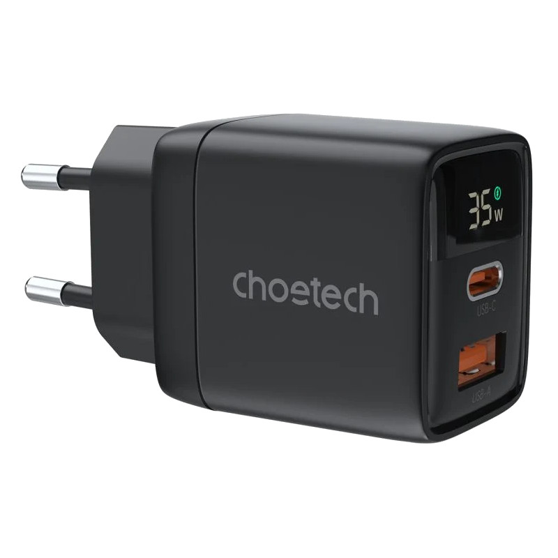 Адаптер Choetech PD6052 Black PD35W GAN A+C
