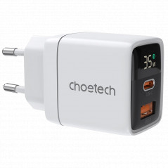 адаптер Choetech PD6052 White PD35W GAN A+C - Купити в Україні | Світ Безпеки