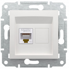 розетка Schneider Electric Asfora (EPH4370121) rj45 utp 5e - Купити в Україні | Світ Безпеки