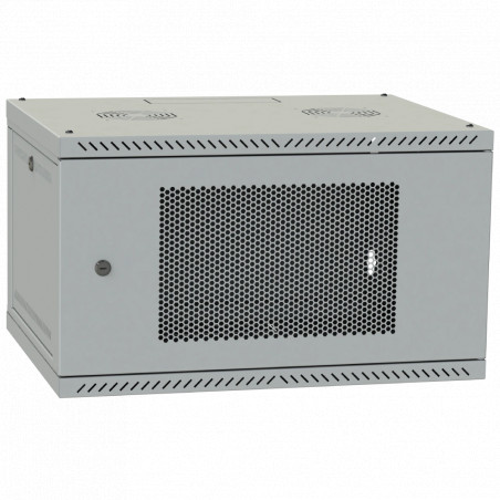 шафа телекомунікаційна IPCOM 4U 600x350 двері перфорація (сіра) - Купити в Україні |