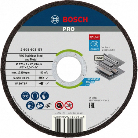 Коло відрізне Bosch PRO for Inox 125×1 мм - Купити в Україні |