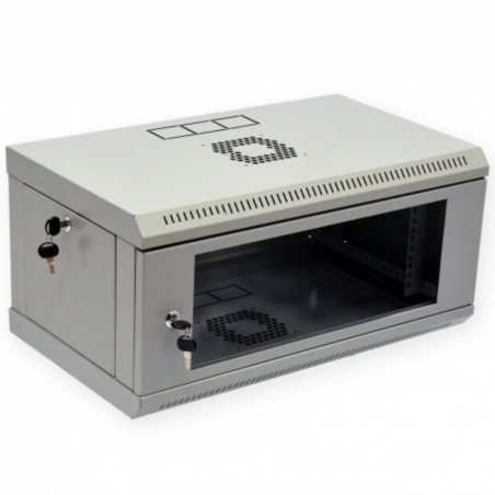 Шафа 19" 4U, 600x350x284мм (Ш*Г*В), економ, акрилове скло, сіра UA-MGSWL435G - Купити в Україні | Світ Безпеки