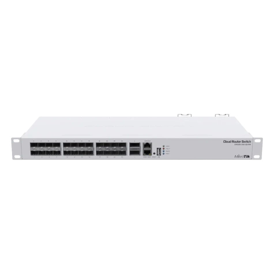 24-портовый управляемый MikroTik CRS326-24S+2Q+RM