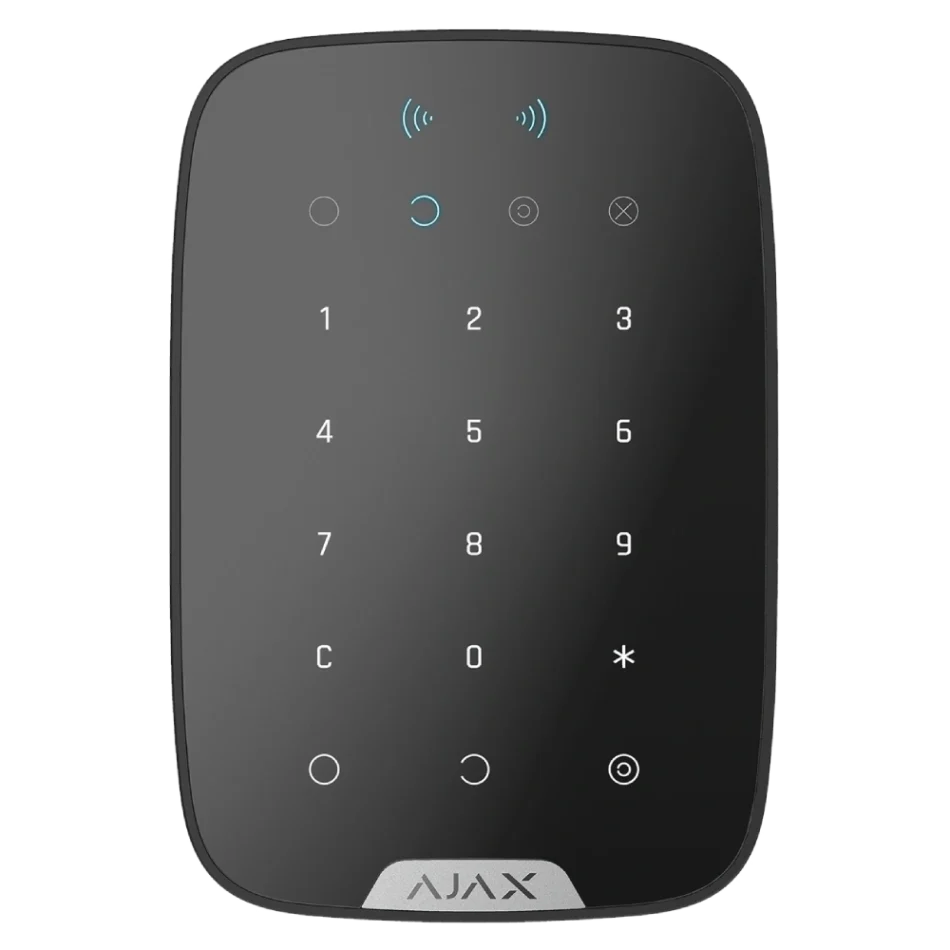 Беспроводная клавиатура с поддержкой защищенных карточек и брелок Ajax Keypad S Plus (8PD) black