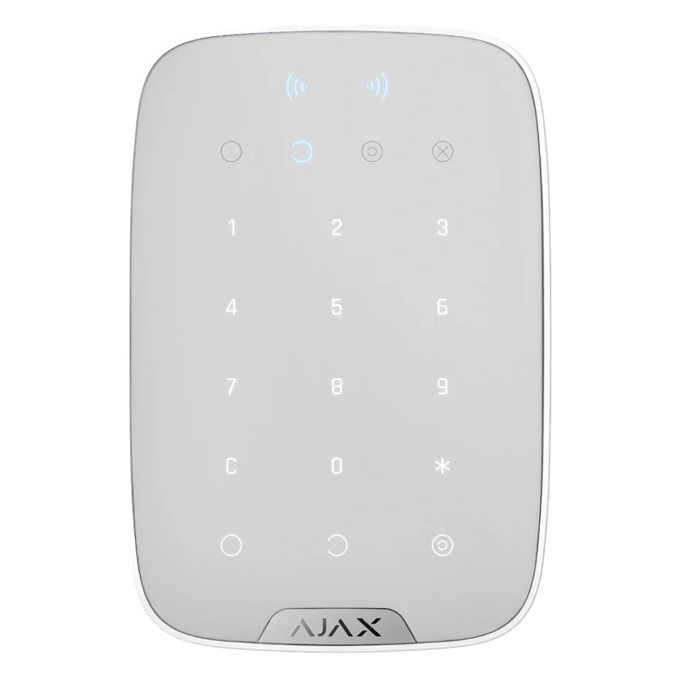 Беспроводная клавиатура с поддержкой защищенных карточек и брелок Ajax Keypad S Plus (8PD) white