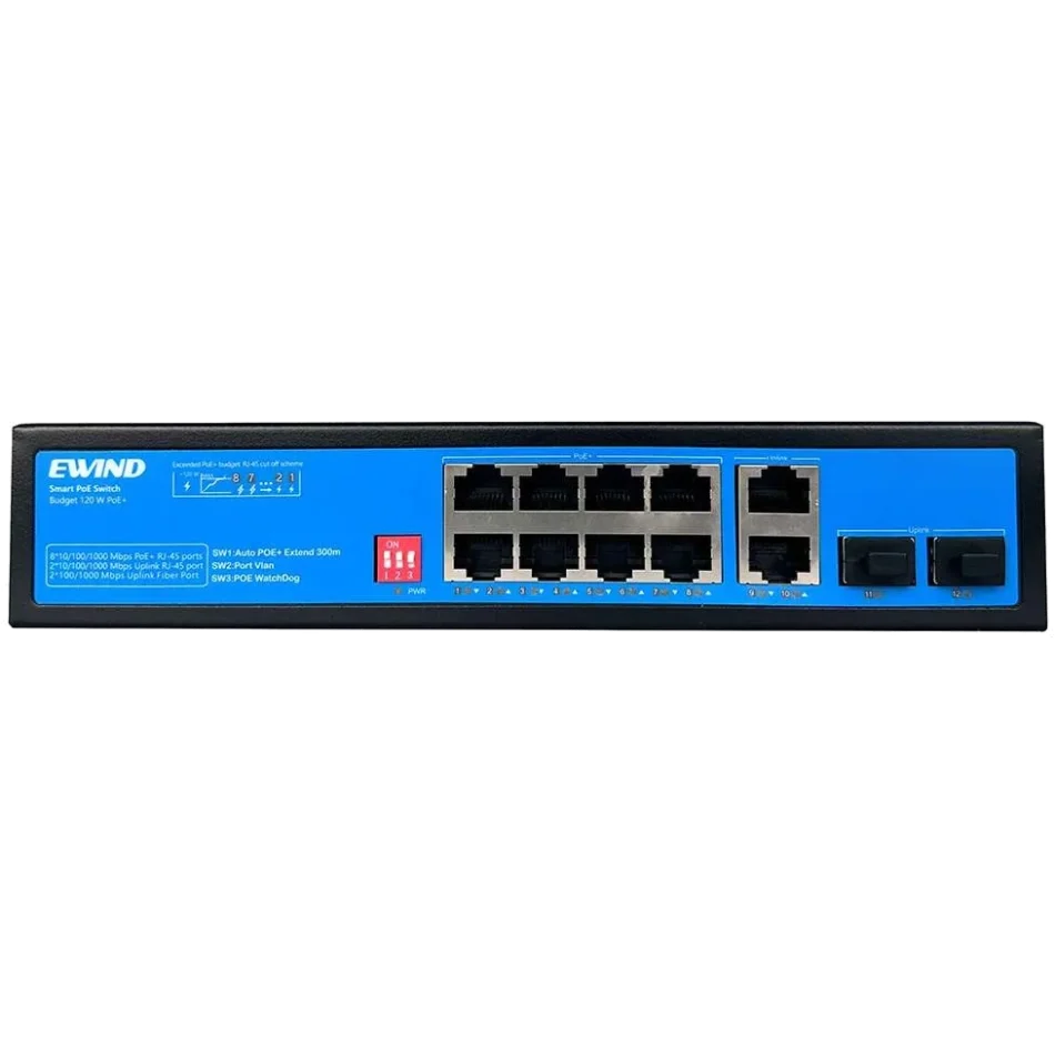 12-портовый гигабитный POE с Uplink SFP Ewind EW-S1912CG-AP