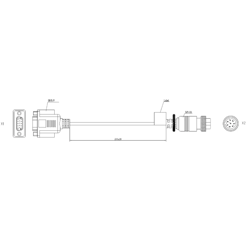 Кабель AE-MC9294-0.2(16M8A to DB15/F)