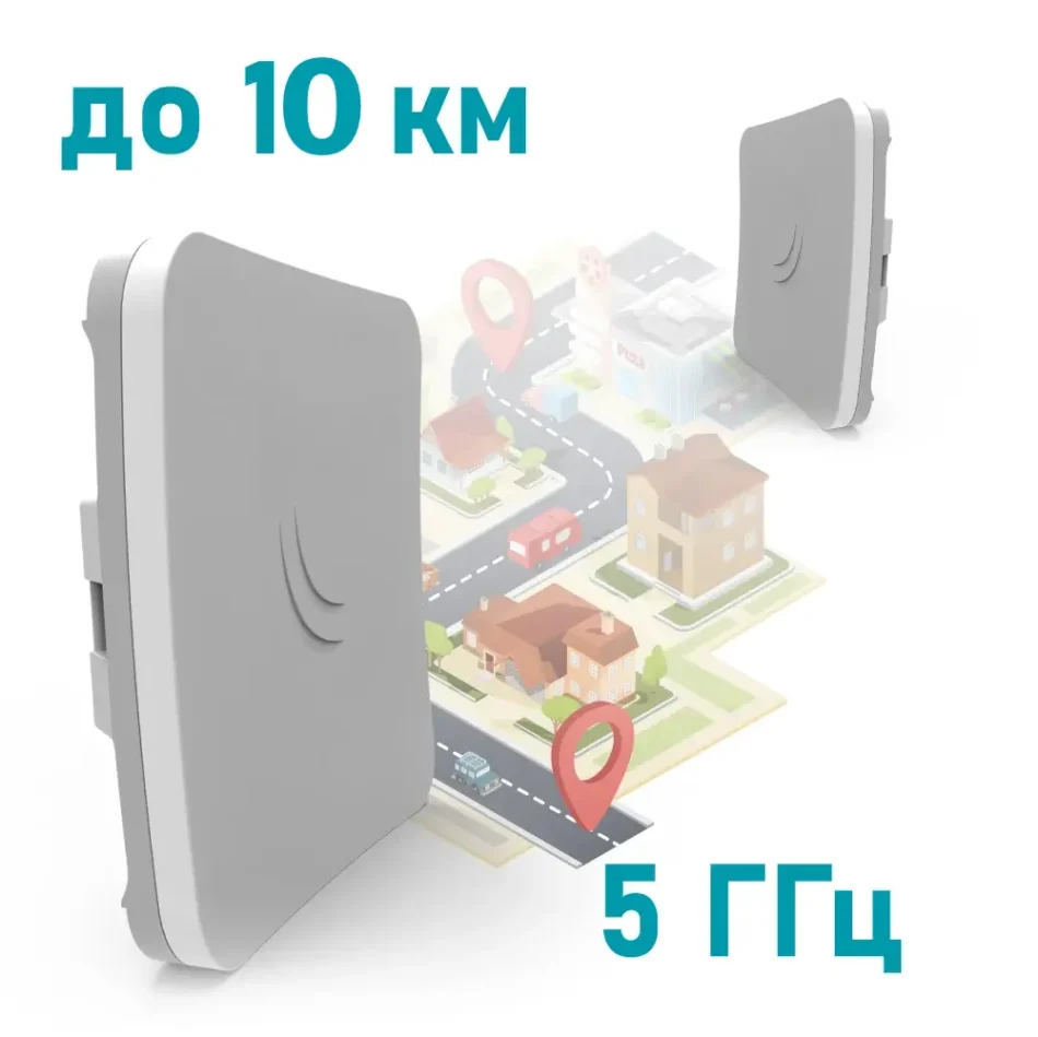 5 ГГц Wi-Fi точка доступа с усиленной антенной MikroTik SXTsq Lite5 (RBSXTsq5nD)