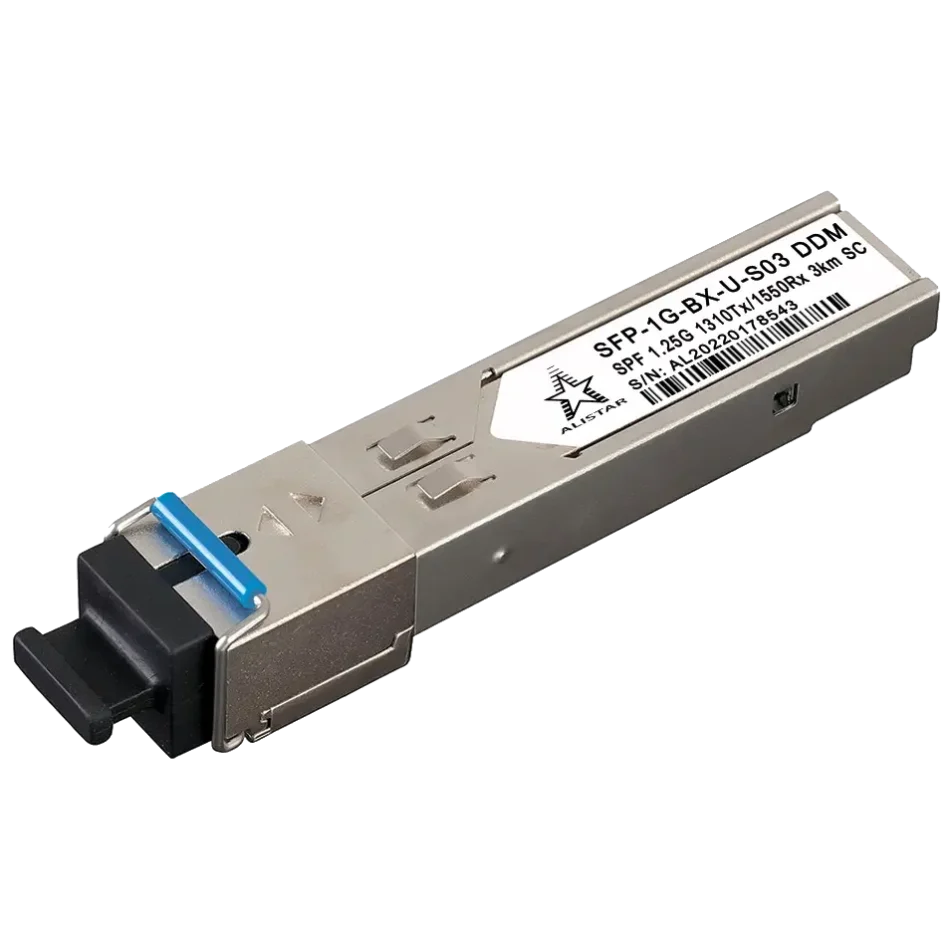 Модуль ALISTAR SFP-1G-BX-U-S03 SFP 1G 1SM WDM SC 3KM TX1310/RX1550nm DDM