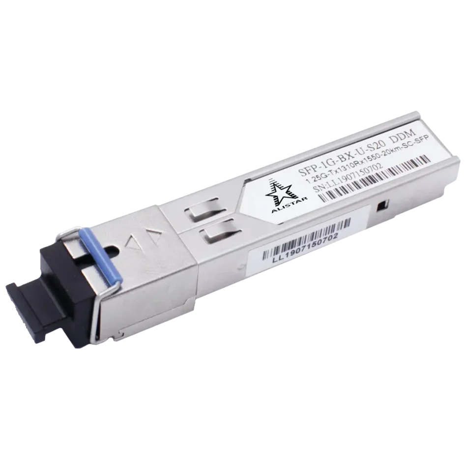 Модуль ALISTAR SFP-1G-BX-U-S20 SFP 1G 1SM WDM SC 20KM TX1310/RX1550nm DDM