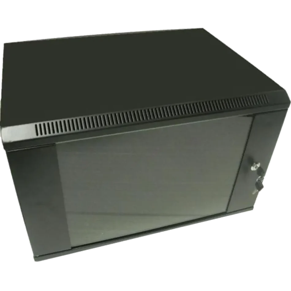 Шафа комутаційна настінна 9U 600x600 розбірна Hypernet WMNC66-9U-FLAT-AC-BLACK